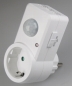 Zwischenstecker mit Bewegungsmelder 120°, 9m Reichweite , 230V/1200W, weiß