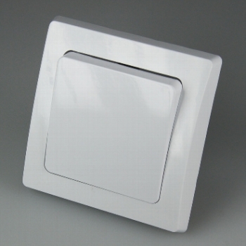 DELPHI weiß Wechsel-Schalter 250V~/ 10A, inkl. Rahmen, UP