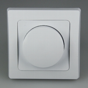 DELPHI weiß Dimmer für elektronische Trafos 250V~/ 300W, inkl. Rahmen, UP
