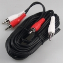 Cinch Verbindungs-Kabel 5,0m 2x Stecker / 2x Stecker, geschirmt