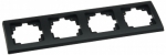 DELPHI 4-fach Rahmen matt-schwarz