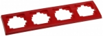 DELPHI 4-fach Rahmen rot